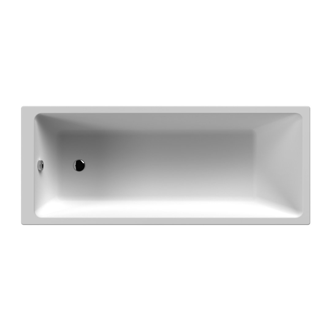 Nuie Linton Insert Standard Bathtub White 40cm H x 80cm W x 180cm L